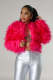 Solid Color Long Sleeve Plush Coat GXHF-M81016