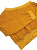 Solid Color Slash Shoulder Long Sleeve Pants Set YH-9021