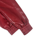 PU Leather Loose Zipper Jackets ZSD-0774