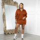 Casual Solid Color Lapel Mini Dress ZDF-33512