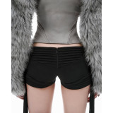 Zipper Long Sleeve Furzzy Patchwork Jackets GSLF-K25C83769