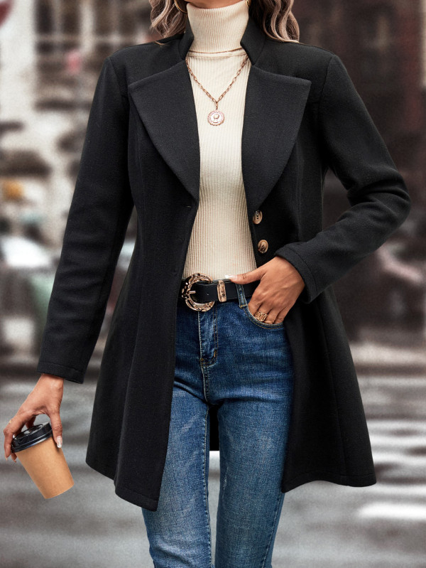 Solid Color Lapel Neck Coats GYXN-72231