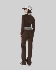 Long Sleeve Contrast Color Two Piece Pants Set YWXS-K25L1447