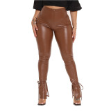 PU Leather Split Micro Flare Pants GYOM-k8705