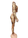 Print Long Sleeve Tops Two Piece Pants Set GQNF-Y00322SC