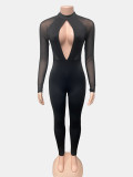 Backless Deep V Neck Solid Color Jumpsuit GQNF-Y00354QC