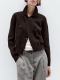 Double-breasted Lapel Collar Knit Cardigan Coats GQNF-Y00269CM