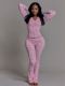 Fashion Print Zipper Two Piece Pants Set GQNF-Y00257SC