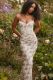 Sexy Print Sling Lace Patchwork Maxi Dress GQNF-Y00204DC