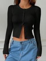 Flare Long Sleeve Knits Cardigan Tops GQNF-F00125TM