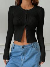 Flare Long Sleeve Knits Cardigan Tops GQNF-F00125TM