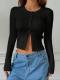 Flare Long Sleeve Knits Cardigan Tops GQNF-F00125TM