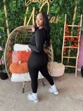 Sport Fitness Solid Color Two Piece Pants Set SFY-815
