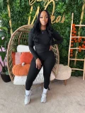 Sport Fitness Solid Color Two Piece Pants Set SFY-815