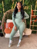 Sport Fitness Solid Color Two Piece Pants Set SFY-815