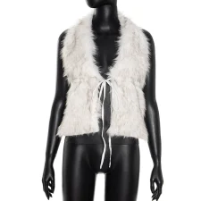 Sexy Furzzy Backless Sleeveless Tops GDSF-D25TP245