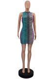 Lace Mesh Hollow Out Print Mini Dress GWLS-LD201086