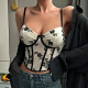 V Neck Print Sling Underwire Tank Top GOMN-K0186