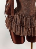 Sleeveless Lace Patchwork Mini Dress GXIY-K25L1805