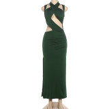 Sexy Wrap Chest Hollow Out Fishtail Dress GSLF-K25D85449
