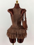 Sleeveless Lace Patchwork Mini Dress GXIY-K25L1805