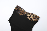 Leopard Print Sequin Tops Seven-Tenths Pants Set GYME-K25S88975