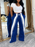 Contrast Color Casual Wide Leg Pants AIL-342