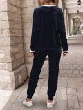 Solid Color Long Sleeve Pants 2 Piece Set ZDF-33517