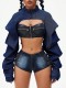 Ultra-short Long Sleeve Denim Jacket GYXN-16007