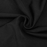 Slash Shoulder Solid Color Top Seven-Tenths Pants Suit MXBF-J25ST489
