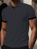 Men's Mesh Ice Silk Color-Blocked Short-Sleeve T-Shirt FLZH-ZT311