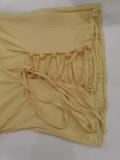 Plus Size Solid Color Split Tube Top Maxi Dress GHHE-29653