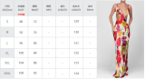 Plus Size Print Sling Backless Maxi Dress GHHE-29241