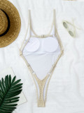 Sexy Shell Mesh Backless One Piece Swimsuit GCAY-Y103