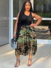Camouflage Print Lantern Seven-Tenths Pants GXHF-2017