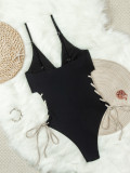 Contrast Color Bandage One Piece Swimsuit GCAY-Y111