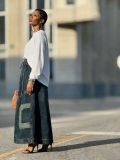 Plus Size Retro Patchwork Wide-Leg Jeans GYLN-2532