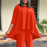 Plus Size Irregular Loose Tops GCZF-8615