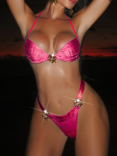 Sexy Backless Halterneck Tie Up Bikinis Set CASF-6786