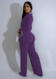 Color Block Tie Up Long Sleeve Jumpsuit SFY-2794