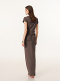 V Neck Short Sleeve Tops Long Skirts 2 Piece Set GZJF-1420