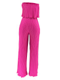 Solid Color Wrap Chest Press Palted Pants Suit ZDF-31339