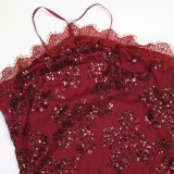 Sleeveless Sequin Irregular Maxi Dress CYA-902186