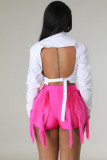 Plus Size Long Sleeve Short Blouses GHXF-HX0320
