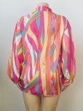 Plus Size Long Sleeve Print Shirt GAWE-5347