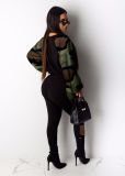 Camouflage Print Long Sleeve Sport Pants Set GQLK-KG166