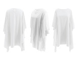 Plus Size Solid Color Loose Bat Sleeve Mini Dress QYMF-D3022
