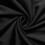 Square Neck Solid Color Split Midi Dress QYMF-3228