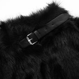 Fuzzy Short Sleeveless Tie-up Top GSZM-C25TP266