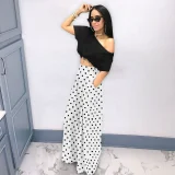 Plus Size Print Loose Wide Leg Pants SH-390198